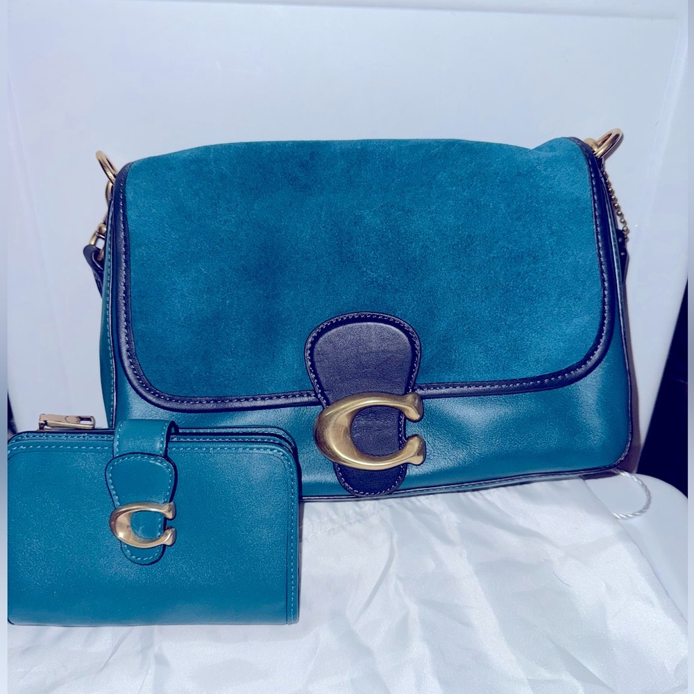 Coach suede tabby with matching wallet